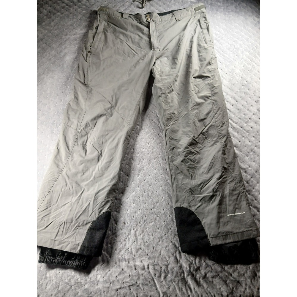 Columbia Omni-Shield Gray Snow Pants Mens XXL Ski Snowboard Insulated Pockets